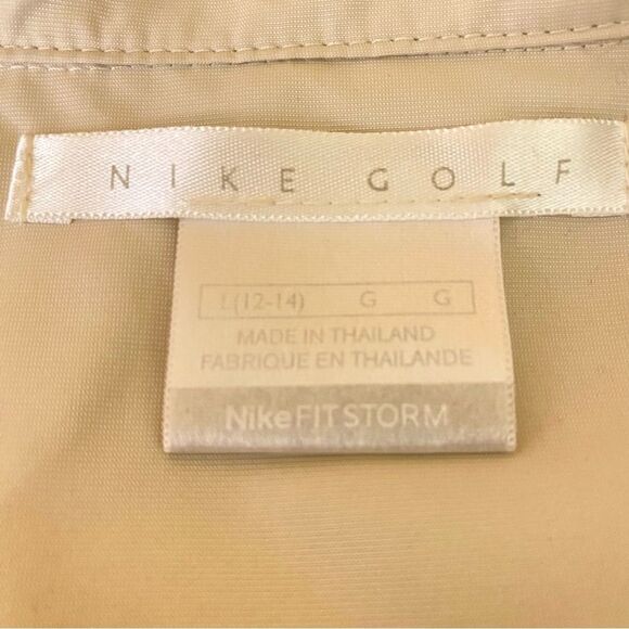 Nike Golf 1-4 Zip Pullover Jacket Performance Wear Tan Drawstring Waist - Picture 6 of 10